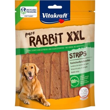 VITAKRAFT Pure Rabbit Strips - šunų skanėstas - 250 g