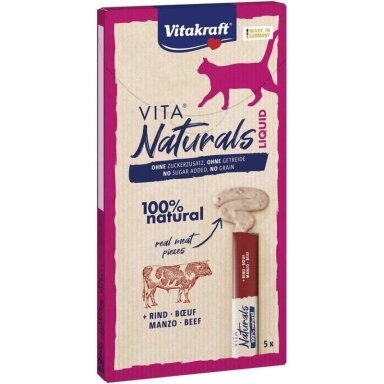 VITAKRAFT VITA NATURALS skystas jautienos skanėstas katėms - 5x15 g