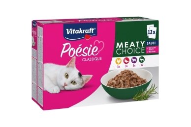 VITAKRAFT Poésie Classique Meaty choice – märkäruoka kissoille, 12 x 85 g VITAKRAFT Poésie Classique Meaty choice – märkäruoka kissoille, 12 x 85 g