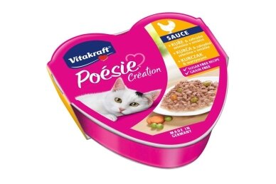VITAKRAFT POESIE CREATION SOS kanalla ja vihanneksilla, märkäruoka kissoille, 85 g VITAKRAFT POESIE CREATION SOS kanalla ja vihanneksilla, märkäruoka kissoille, 85 g