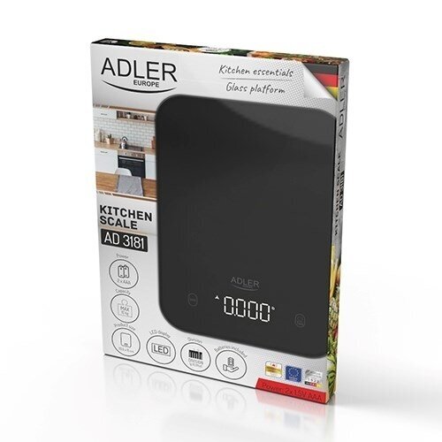 Virtuvės svarstyklės ADLER AD 3183b juodos 1