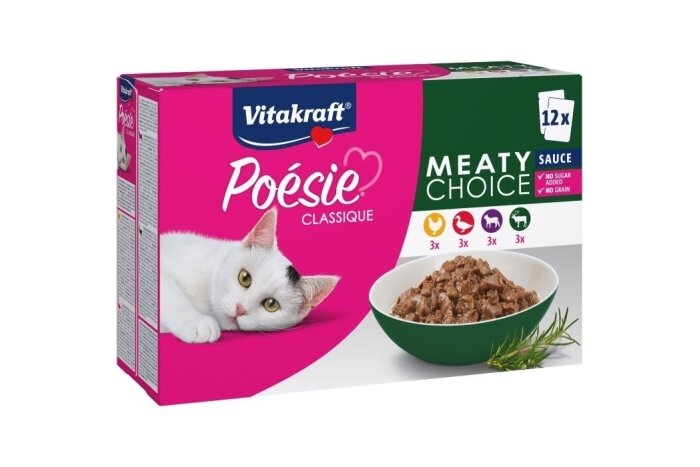 VITAKRAFT Poésie Classique Meaty choice – märkäruoka kissoille, 12 x 85 g VITAKRAFT Poésie Classique Meaty choice – märkäruoka kissoille, 12 x 85 g