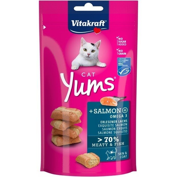 VITAKRAFT Cat Yums lašiša - kačių skanėstai - 40 g