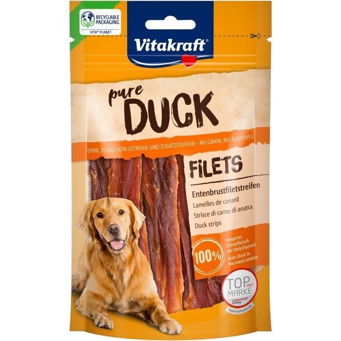 VITAKRAFT gryni anties filė – šunų skanėstas – 80 g
