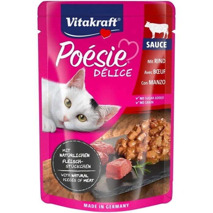 VITAKRAFT POESIE DELICE jautienos - šlapias kačių maistas - 85 g