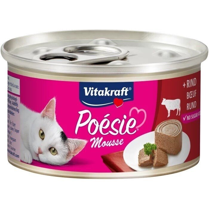 VITAKRAFT Poésie Mousse jautienos šlapias kačių ėdalas 85 g VITAKRAFT Poésie Mousse jautienos šlapias kačių ėdalas 85 g