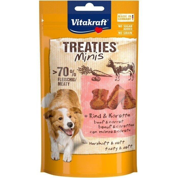 VITAKRAFT Treaties Minis jautienos ir morkų skanėstas šunims - 48 g