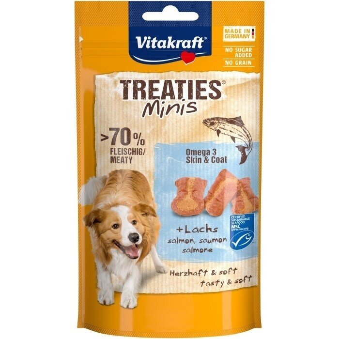VITAKRAFT Treaties Minis lašiša - šunų skanėstas - 48 g VITAKRAFT Treaties Minis lašiša - šunų skanėstas - 48 g