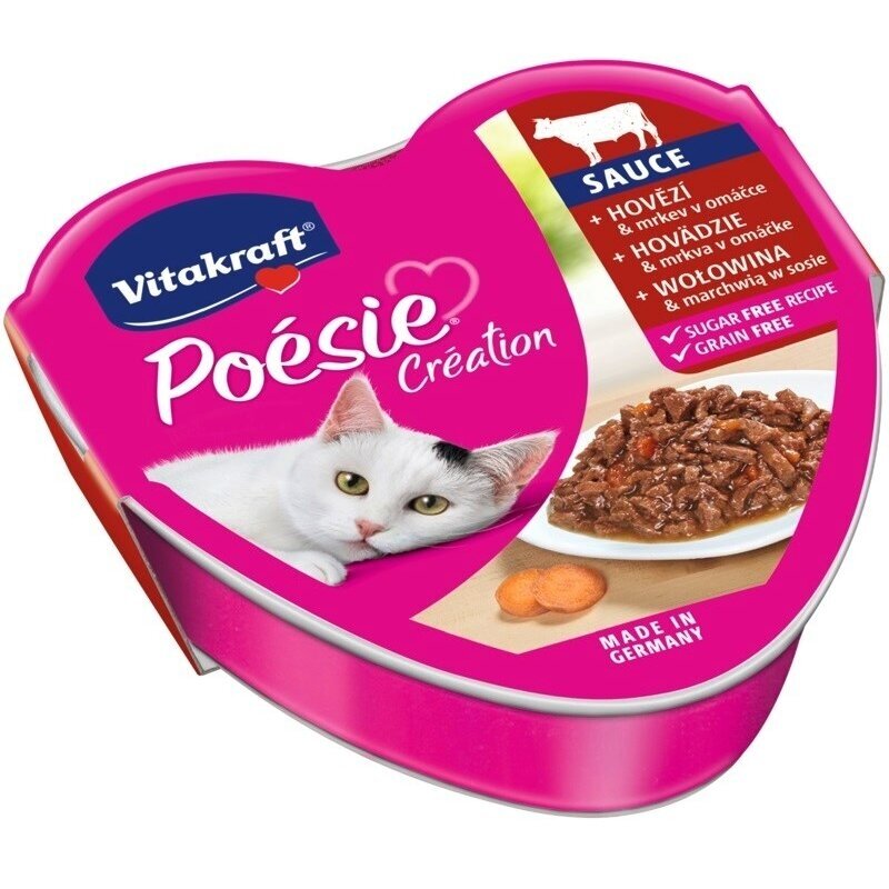 VITAKRAFT POESIE CREATION SOS jautienos/morkų – šlapias kačių ėdalas – 85 g