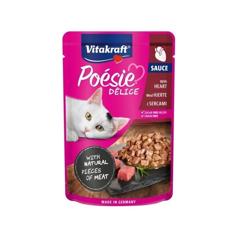 VITAKRAFT POESIE DELICE širdelės - šlapias kačių maistas - 85 g VITAKRAFT POESIE DELICE širdelės - šlapias kačių maistas - 85 g