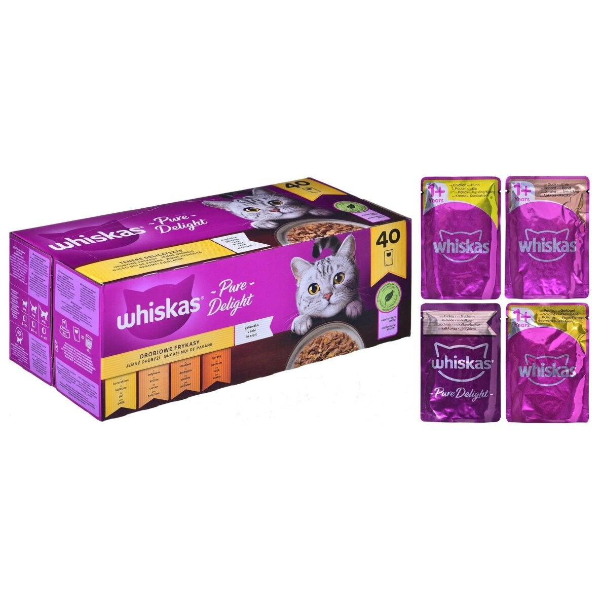 Whiskas vištienos troškinio želė 40 x 85 g 1