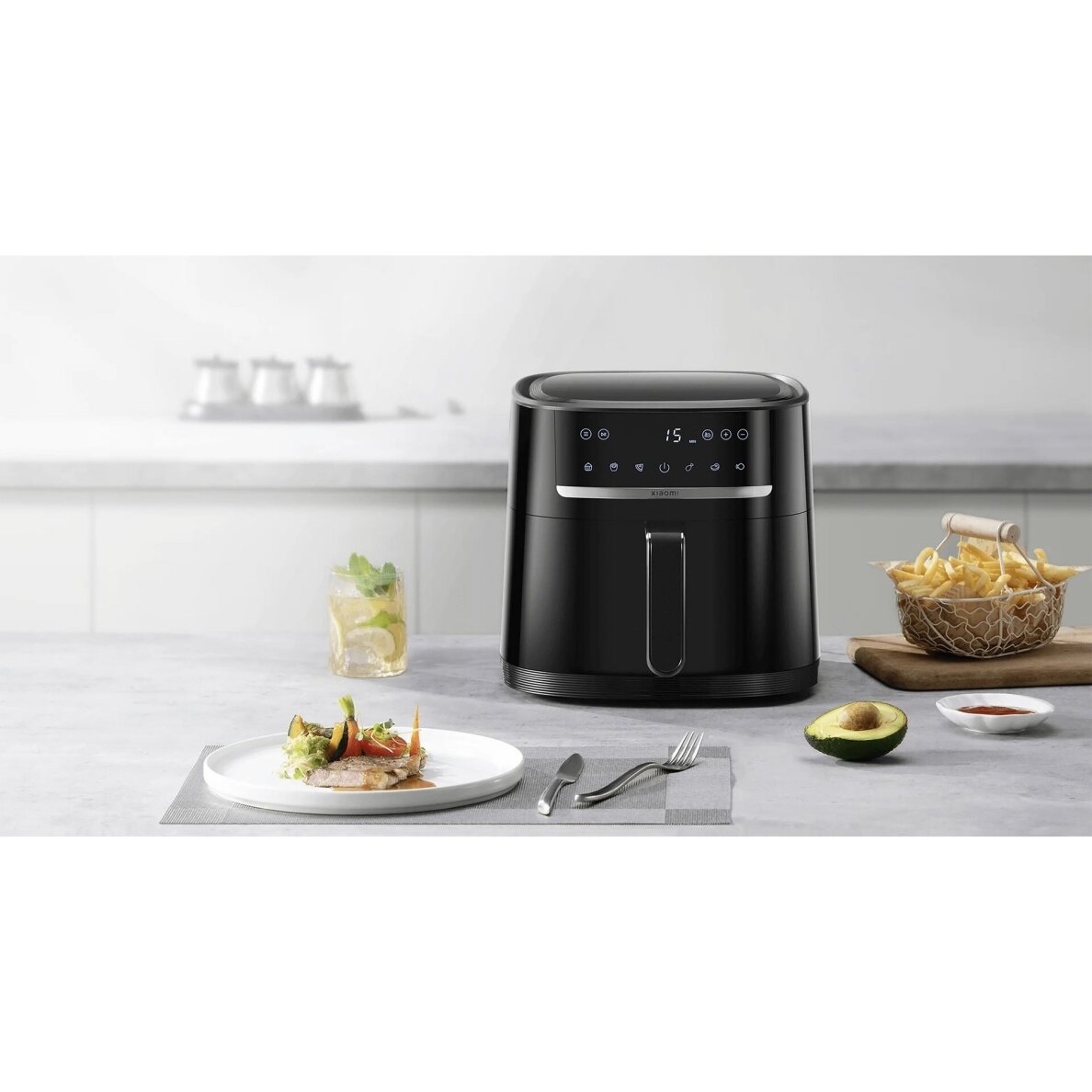 Xiaomi Air Fryer 6L MAF08 karšto oro gruzdintuvė, juoda 3 Xiaomi Air Fryer 6L MAF08 karšto oro gruzdintuvė, juoda 3