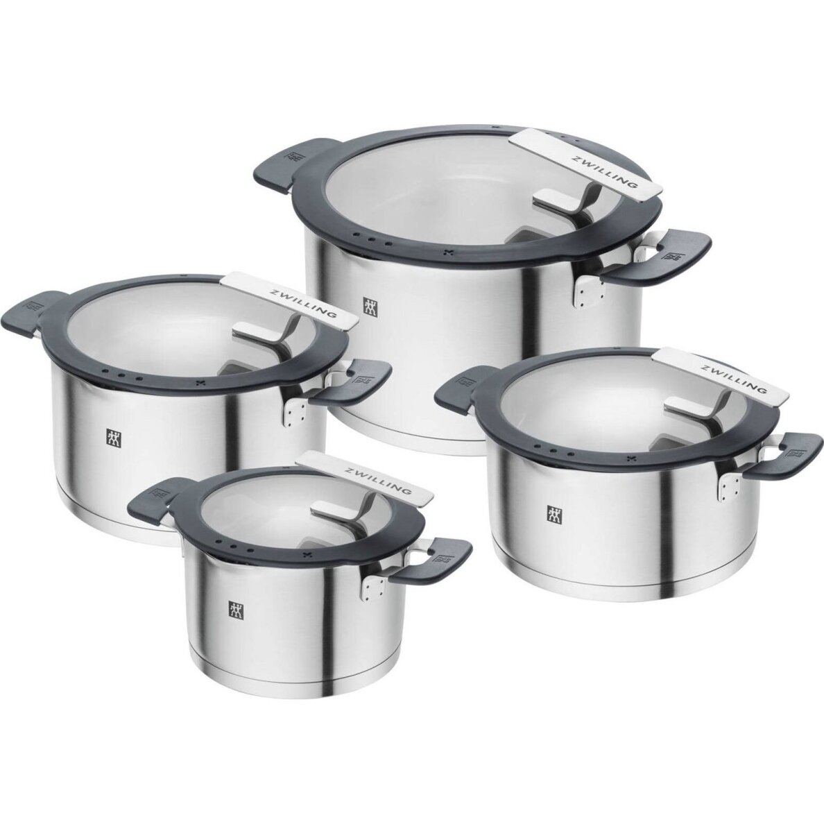 ZWILLING SIMPLIFY 66870-004-0 Puodų rinkinys, nerūdijantis plienas, 4 vnt., sidabro ir juodos spalvos ZWILLING SIMPLIFY 66870-004-0 Puodų rinkinys, nerūdijantis plienas, 4 vnt., sidabro ir juodos spalvos