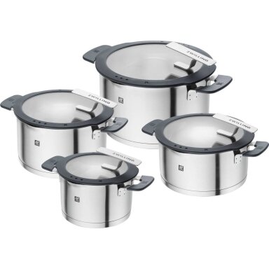 ZWILLING SIMPLIFY 66870-004-0 Puodų rinkinys, nerūdijantis plienas, 4 vnt., sidabro ir juodos spalvos