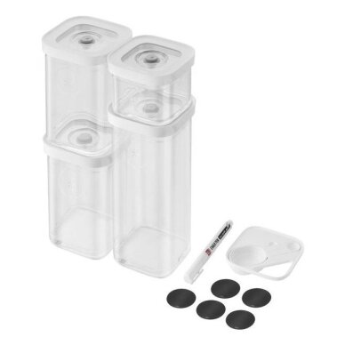 ZWILLING 1025971 stačiakampis indas 2,445 l permatomas, baltas 6 vnt. ZWILLING 1025971 stačiakampis indas 2,445 l permatomas, baltas 6 vnt.