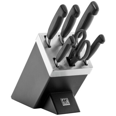 ZWILLING FOUR STAR 35145-007-0 virtuvinių peilių / stalo įrankių rinkinys, 7 vnt., juodas ZWILLING FOUR STAR 35145-007-0 virtuvinių peilių / stalo įrankių rinkinys, 7 vnt., juodas